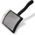 Big K Dog Slicker Brush for Dogs (Goldendoodles, Labradoodles, Poodles), Groom like a Professional, Fluff Detangle Style, Saves Time Energy, Black, Large