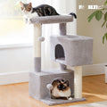31.5" Modern Cat Tree Tower with Dual Large Condos for Kitten ＆ Medium Size Cat Dark Gray